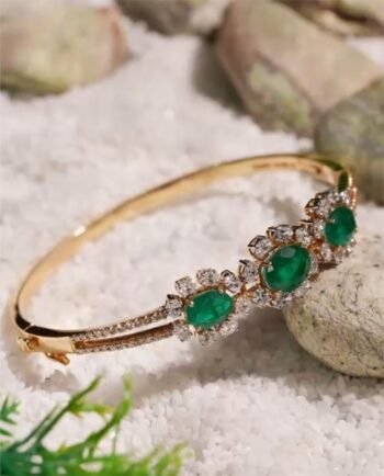 Diamond and Emerald Bracelet